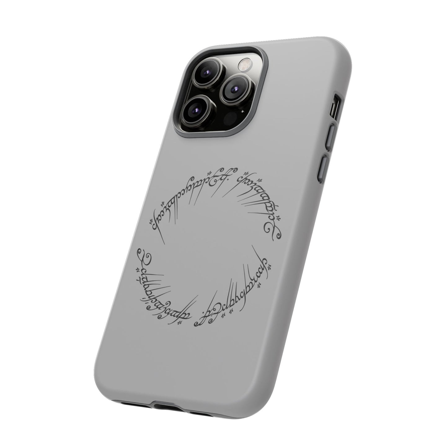 Copy of iPhone 15 LOTR Tough Case | Great Ring of Power inscription | Black Speech