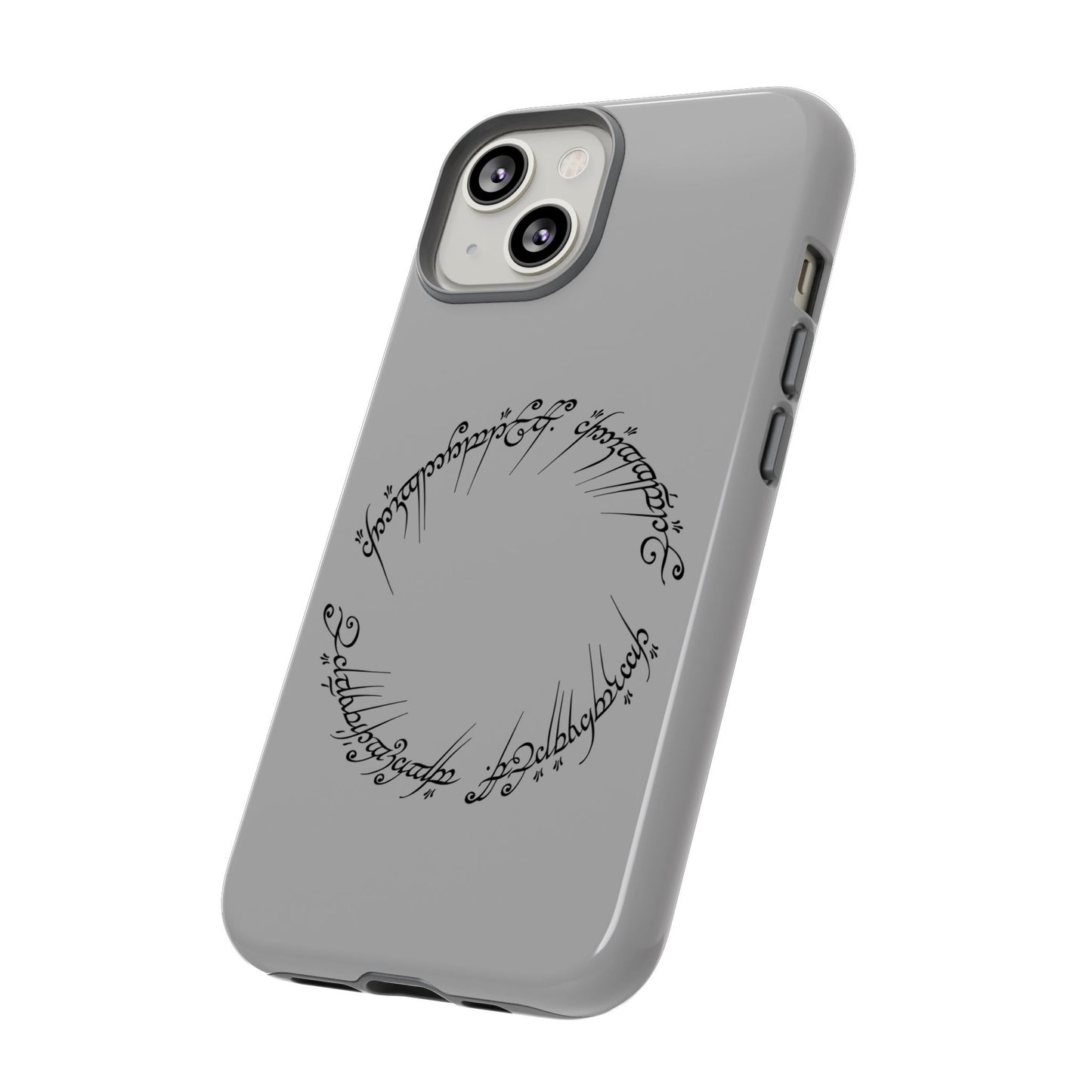 Copy of iPhone 15 LOTR Tough Case | Great Ring of Power inscription | Black Speech