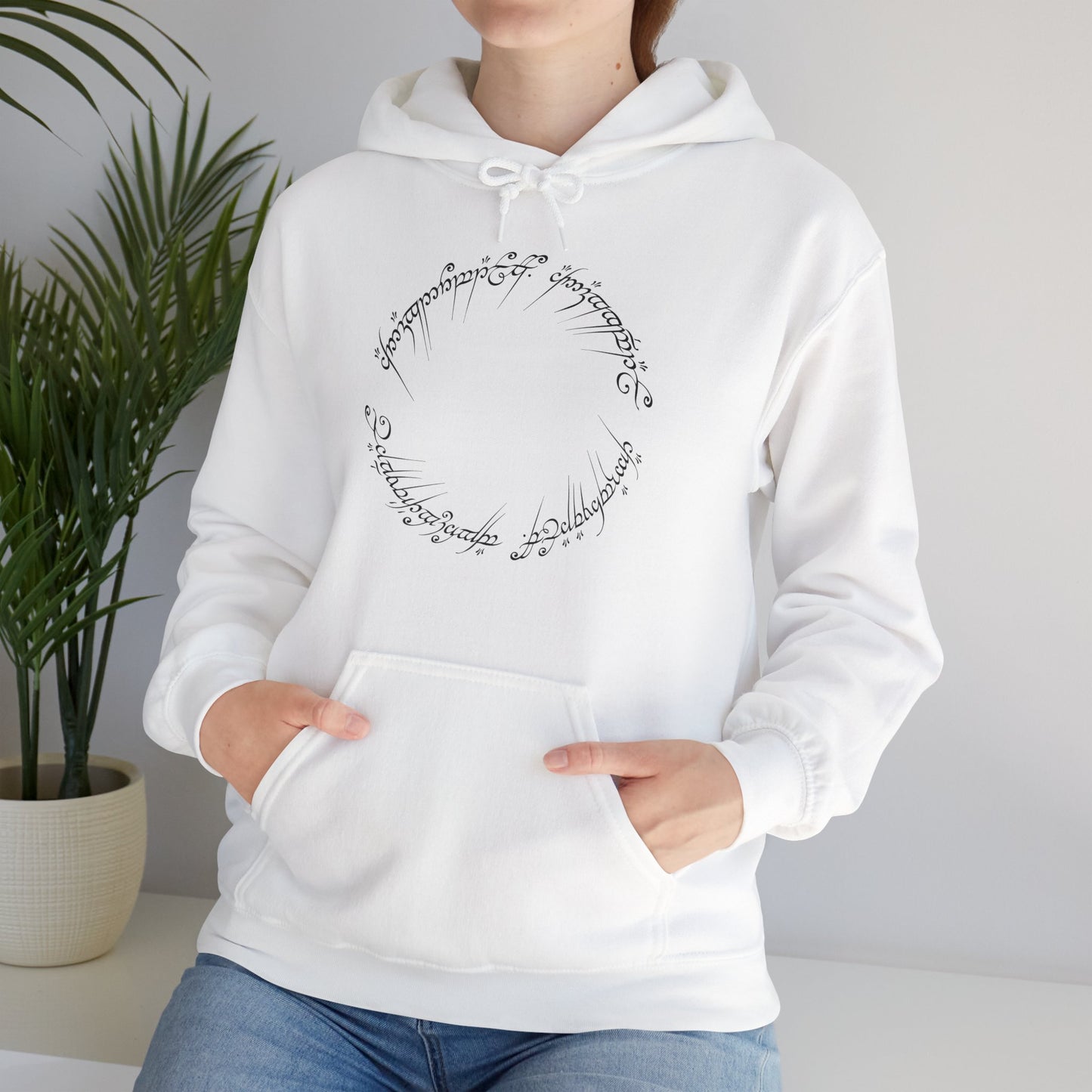 Unisex Hoodie | The Lord of The Rings Inscription | The Ring of Power | Dark Speech