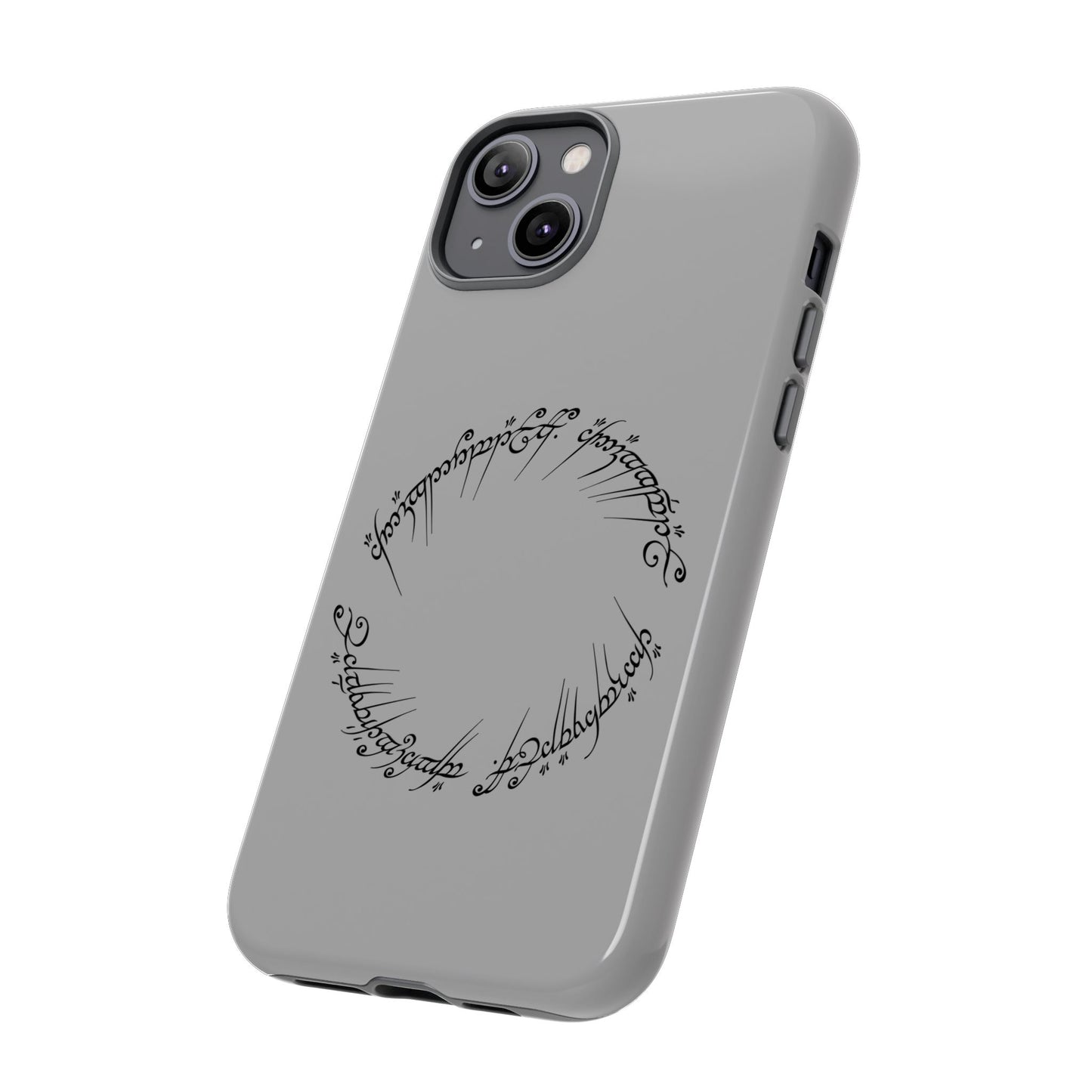 Copy of iPhone 15 LOTR Tough Case | Great Ring of Power inscription | Black Speech