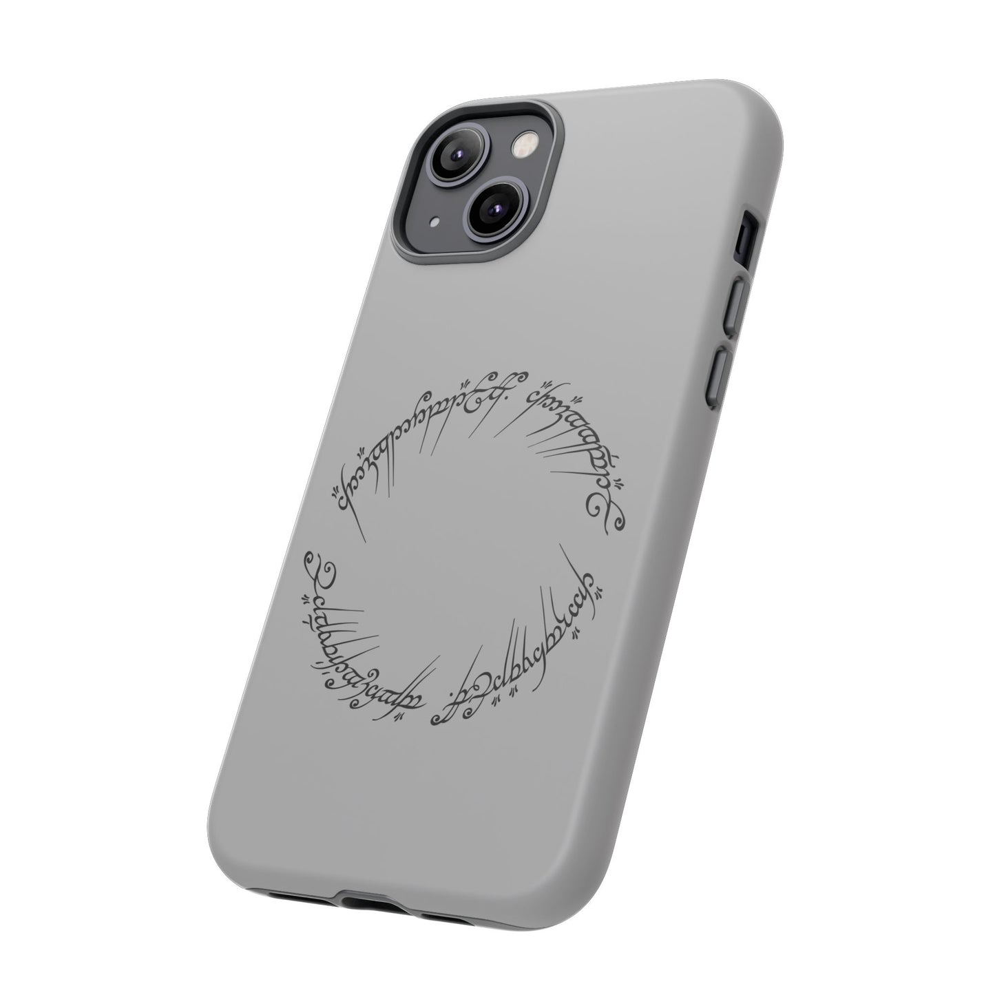 Copy of iPhone 15 LOTR Tough Case | Great Ring of Power inscription | Black Speech