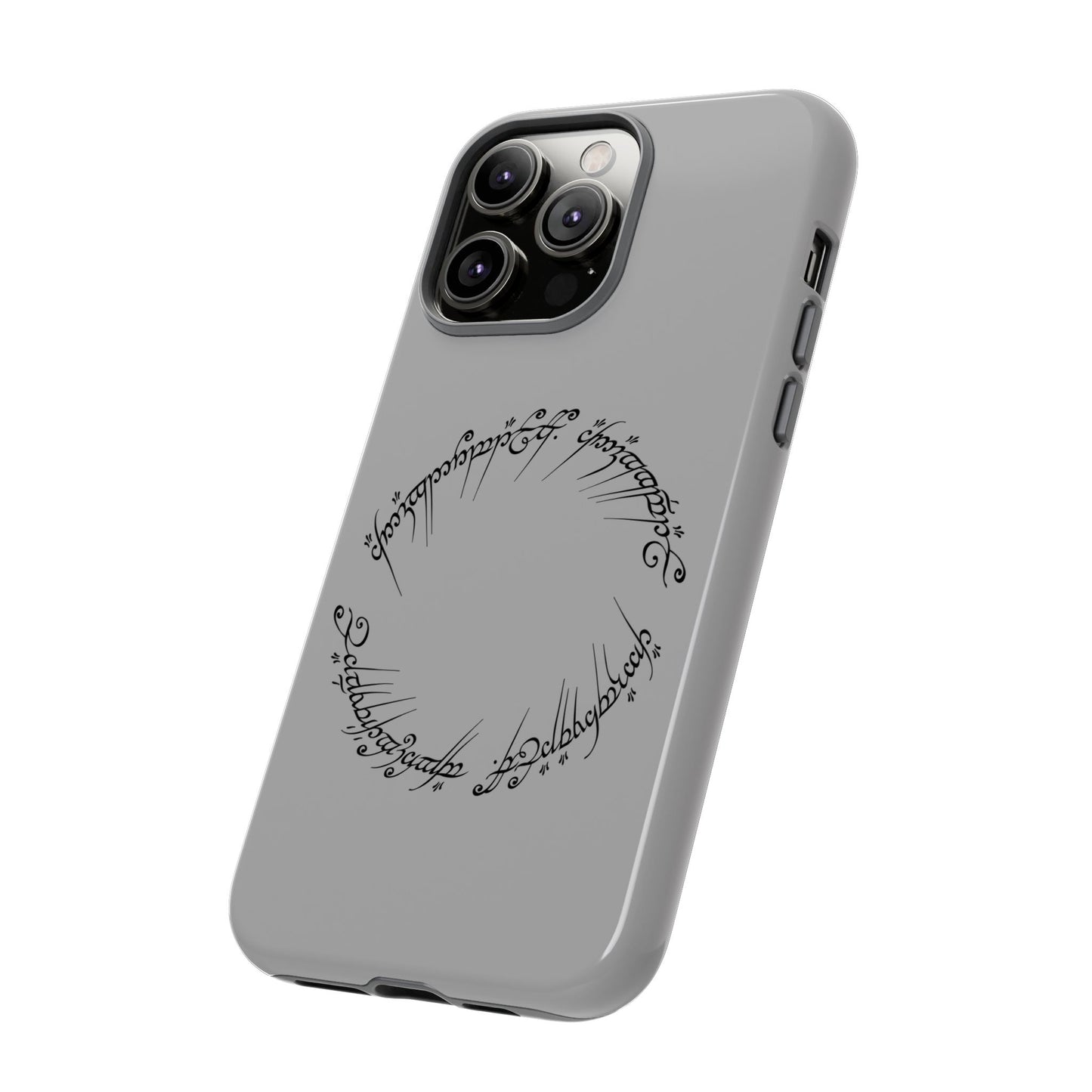 Copy of iPhone 15 LOTR Tough Case | Great Ring of Power inscription | Black Speech