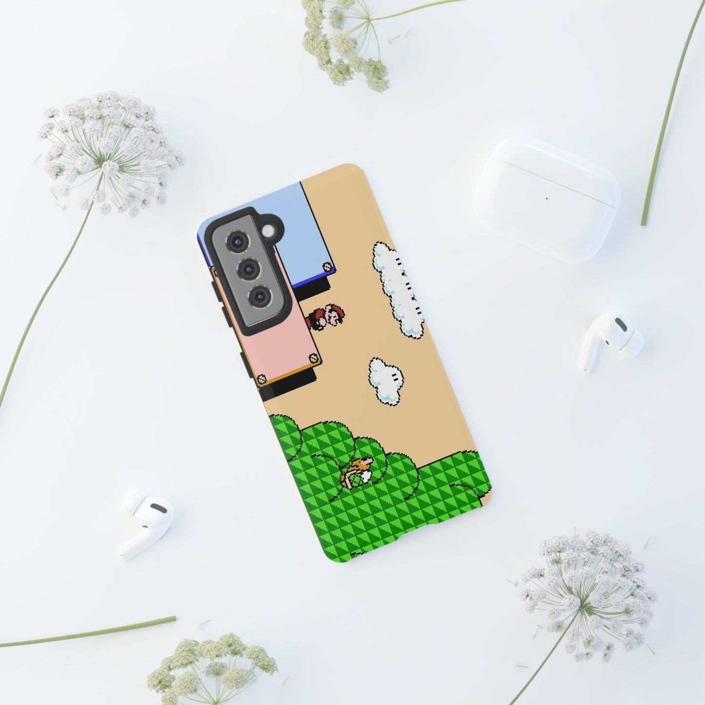 Retro Mario Hard Phone Case | For iPhone, Samsung, Google Pixel