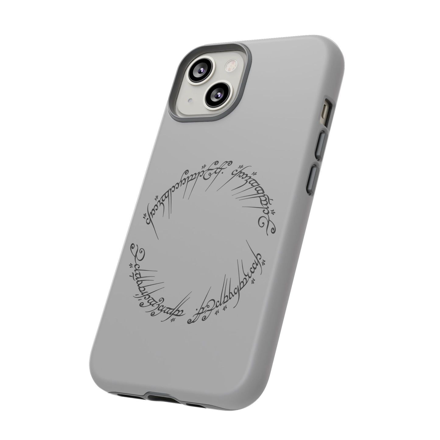 Copy of iPhone 15 LOTR Tough Case | Great Ring of Power inscription | Black Speech